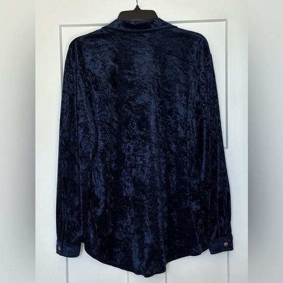 Vintage Gotcha Covered Dark Blue Blouse and Broom Skirt Set Size L - Picture 4 of 6